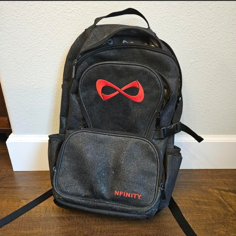Nfinity Black Backpack With Red Infinity Logo - image 1